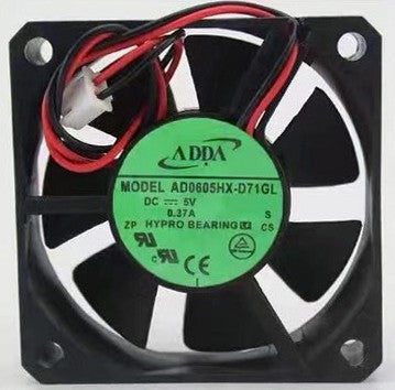 ADDA AD0605HX-D71GL 5V 0.37A 2wires cooling fan ADDA AD0605HX-D71GL 5V 0.37A 2wires cooling fan